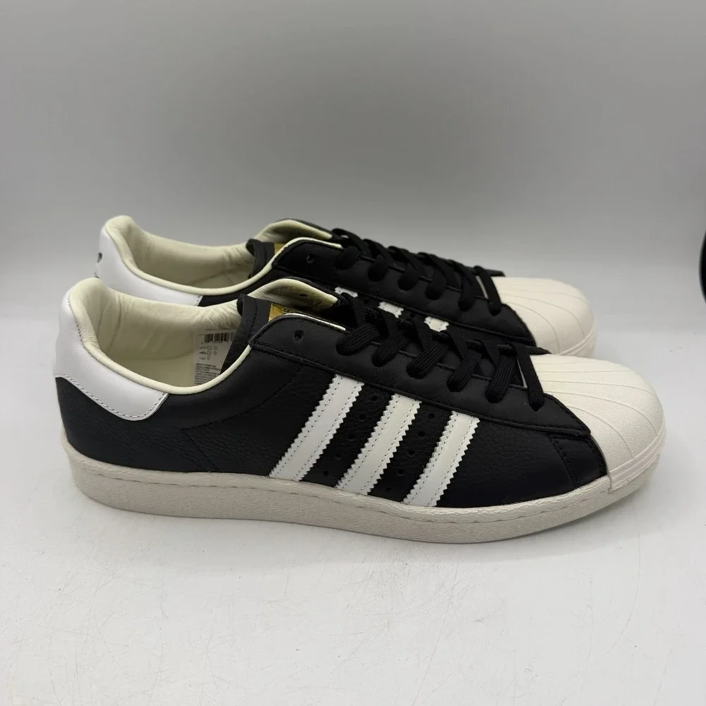Adidas Superstar Boost Shoes Mens Sz 10 Core Black/White/Gold Sneakers‎ BB0189